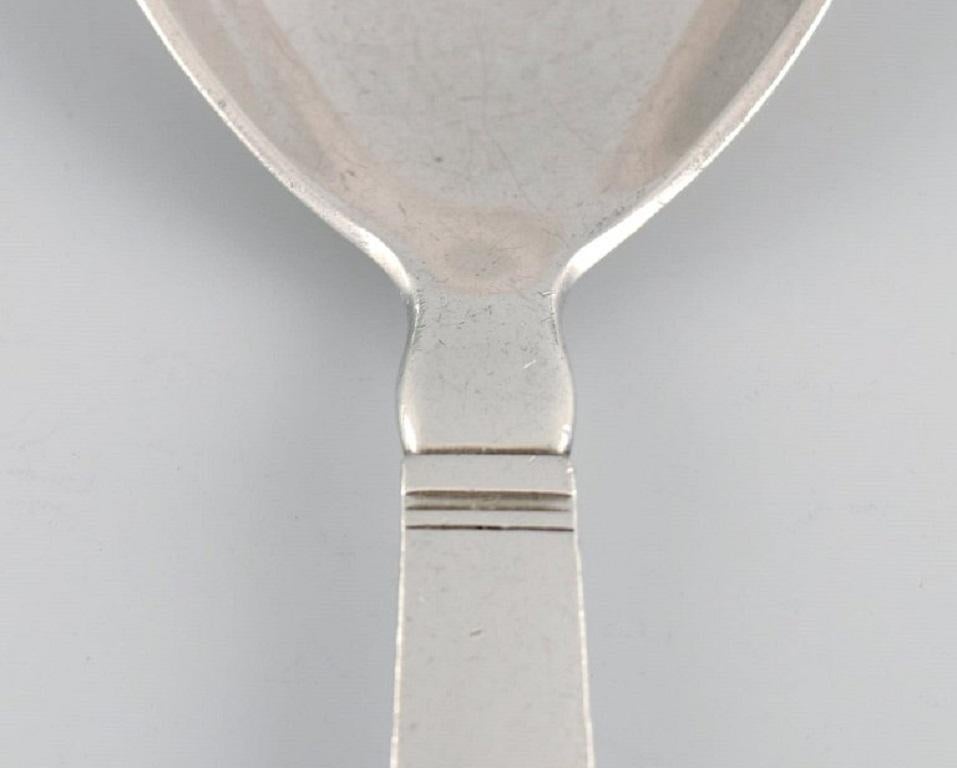Art Deco Just Andersen for Georg Jensen, Blok / Acadia Serving Spoon in Sterling Silver For Sale