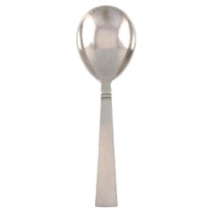 Vintage Just Andersen for Georg Jensen, Blok / Acadia Serving Spoon in Sterling Silver