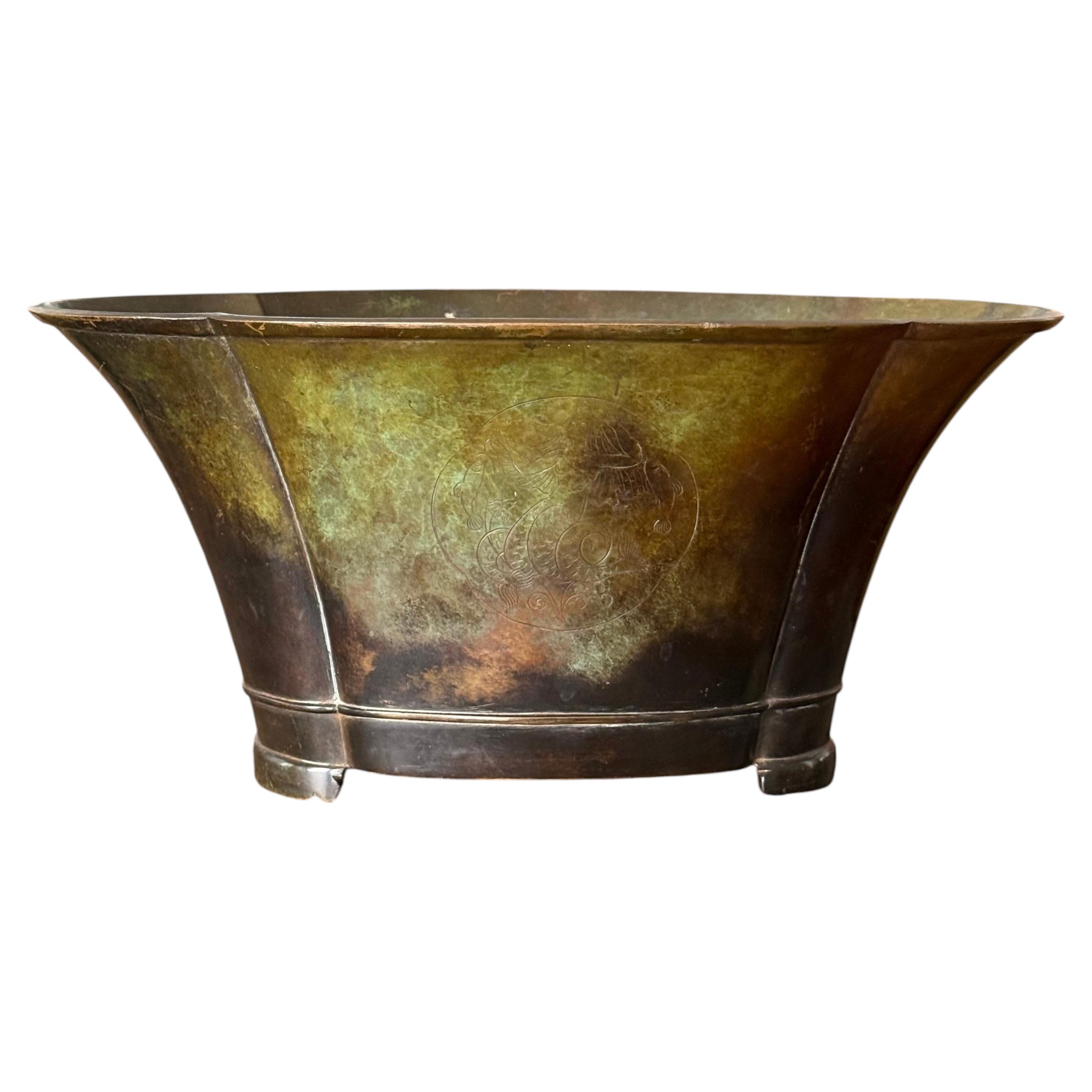 Just Andersen Jardiniere Scandinavian Art Deco Bowl Vase For Sale