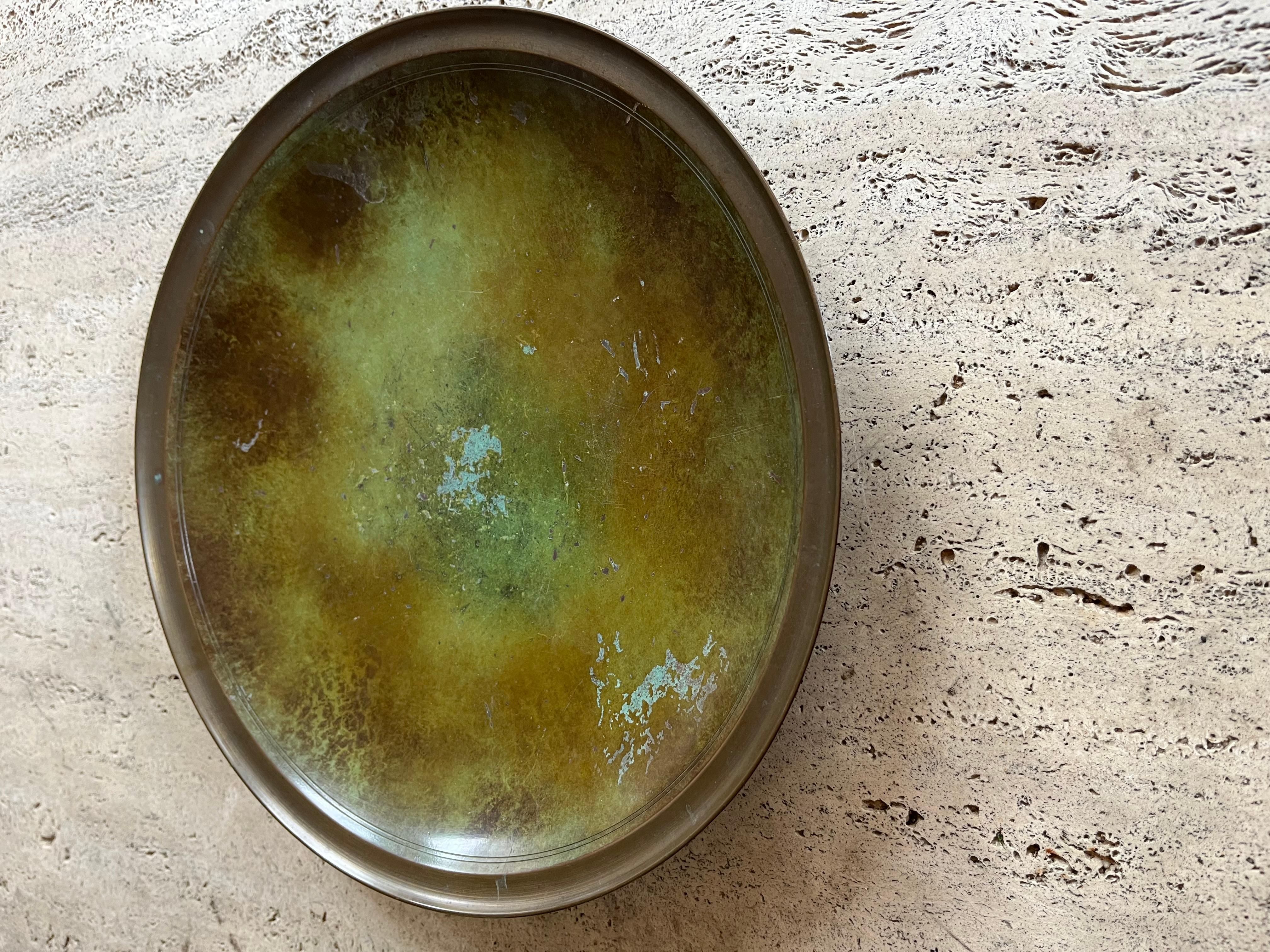 Anodized Just Andersen large alloyed bronze bowl For Sale