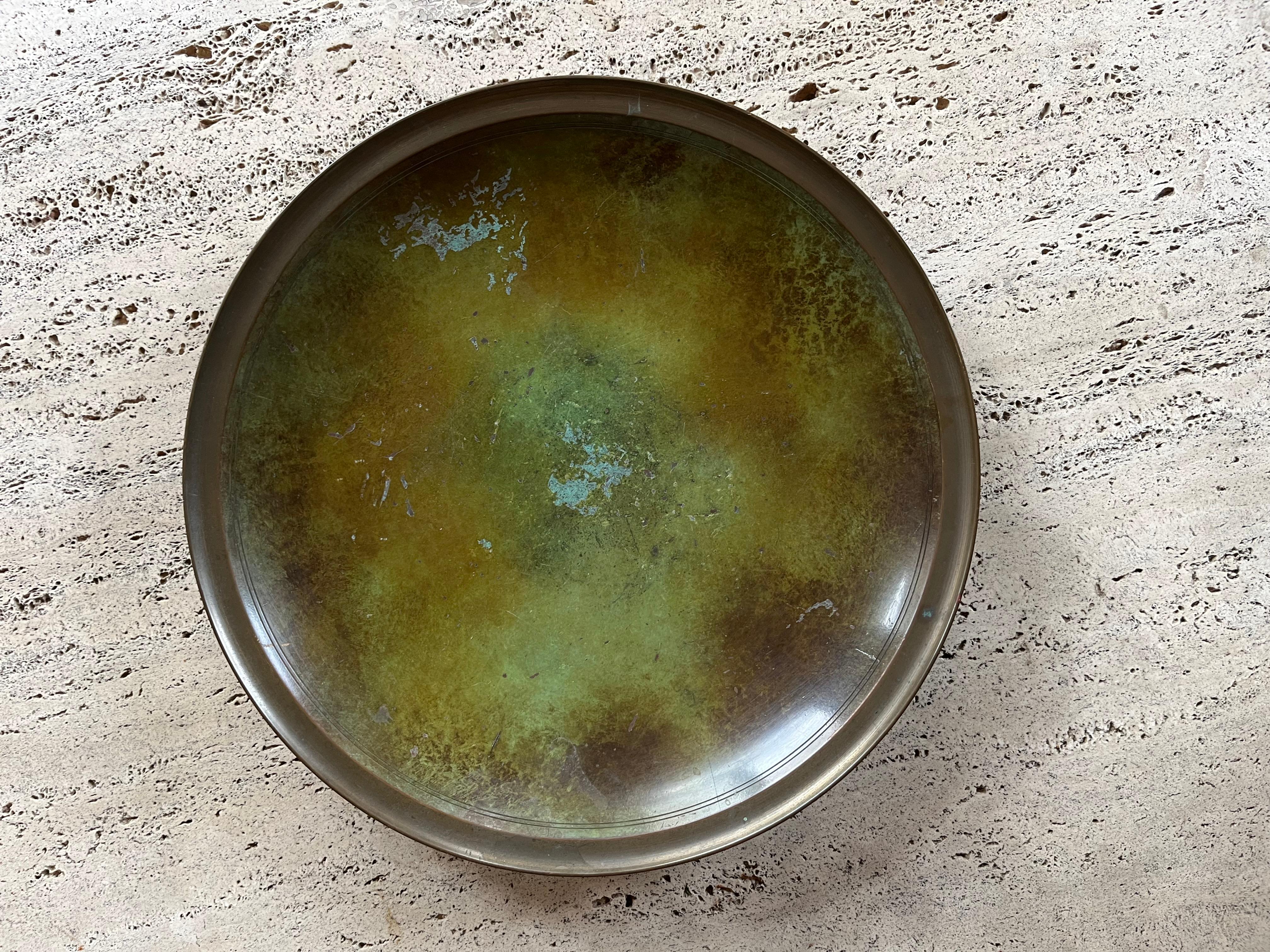 Early 20th Century Just Andersen large alloyed bronze bowl For Sale