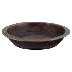 Just Andersen, grand bol en bronze. Art déco. Motif de femme et enfant nus