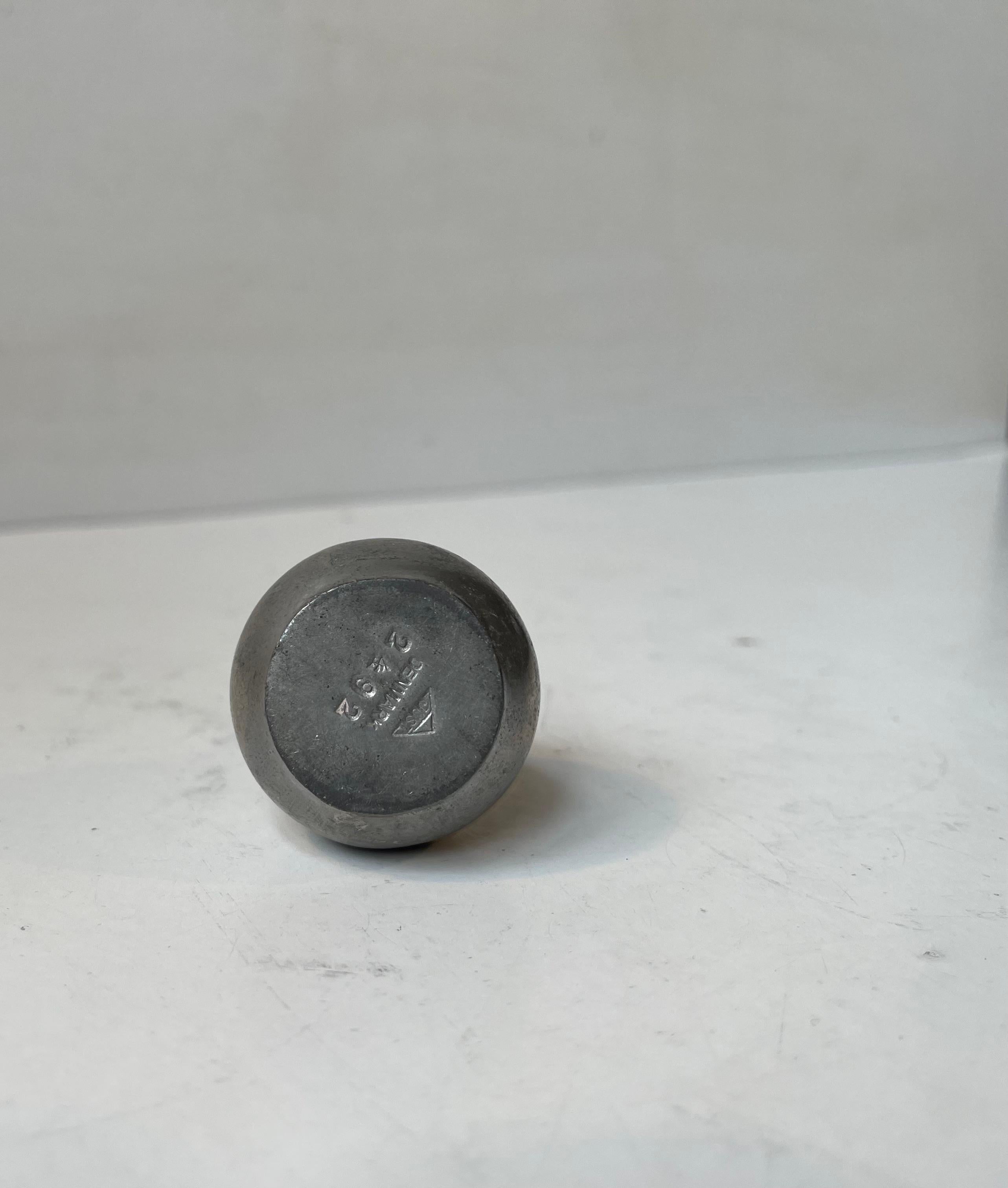 Just Andersen Miniature Öllampe aus Zinn und Messing, 1930er Jahre (Dänisch) im Angebot