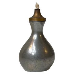Vintage Just Andersen Miniature Oil Lamp in Pewter & Brass, 1930s