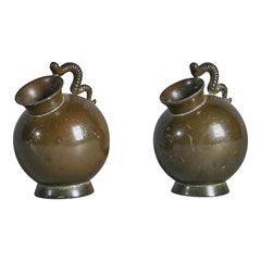 Just Andersen, Miniature Pitchers, Disko Metal, Denmark, 1930s