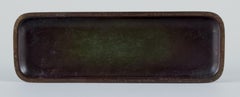 Just Andersen. Oblong pen tray in alloy bronze. Art Deco style.
