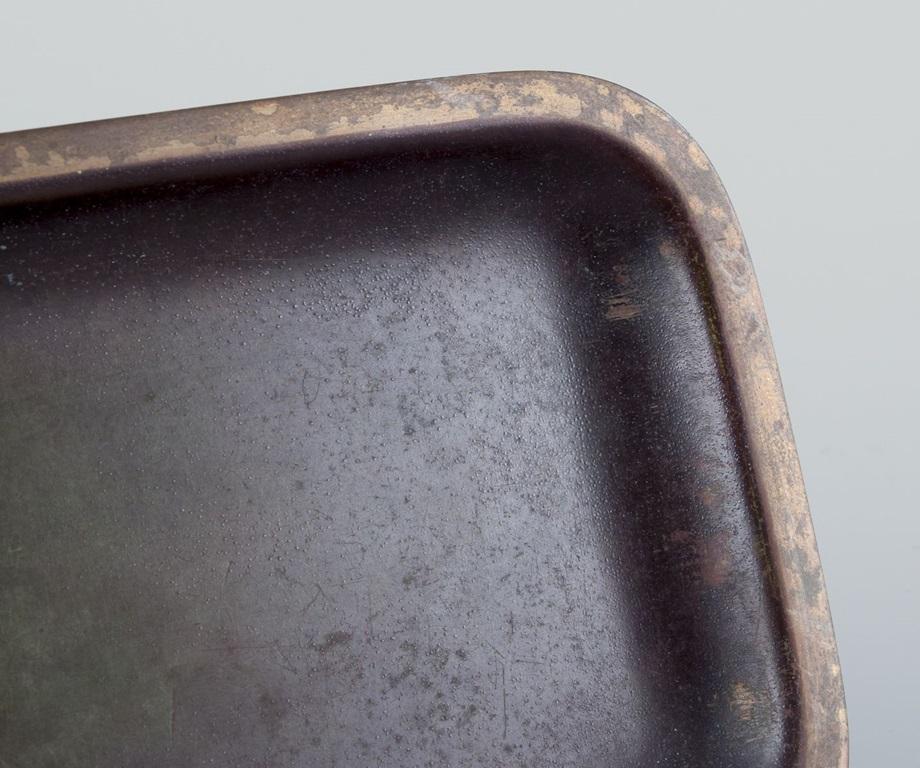 Danish Just Andersen. Oblong pen tray in alloy bronze. Art Deco style.
