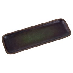 Just Andersen. Oblong pen tray in alloy bronze. Art Deco style.