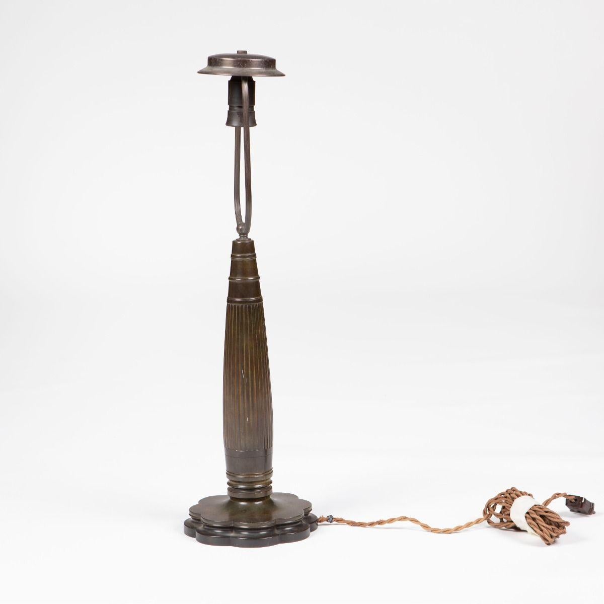 Just Andersen - Pareja De Lámparas De Mesa Art Decó De Metal Modelo 1857 Patinado en venta