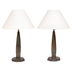 Just Andersen – Pair Of Art Deco Table Lamps In Metal Model 1857