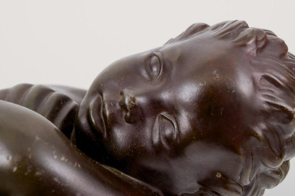 Just Andersen, rara figura di sirena e pesce in metallo 