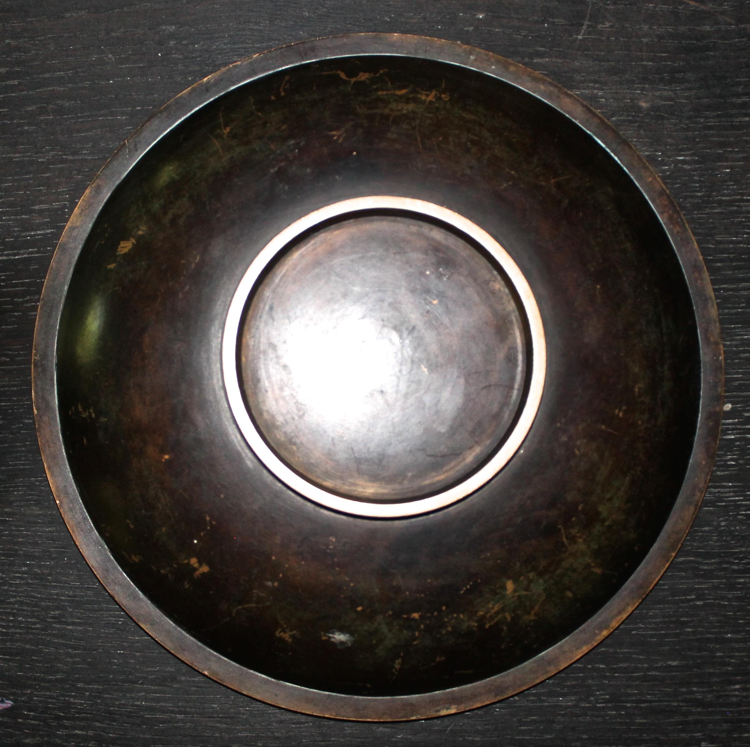 Just Andersen Shallow Bronze Bowl In Good Condition In Sharon, CT