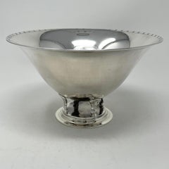 Just Andersen Silver Art Deco Footed Bowl Denmark