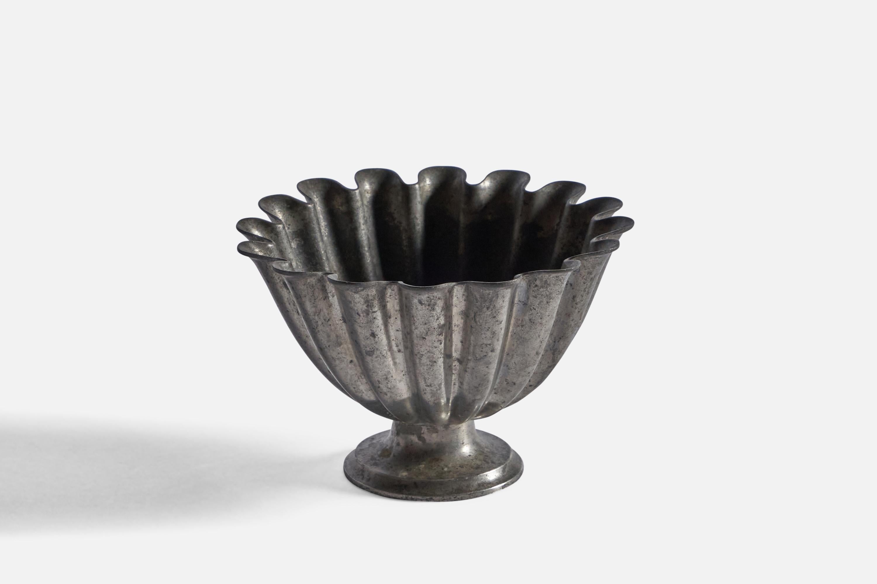 Danish Just Andersen, Small Bowl, Pewter, Denmark, 1930s For Sale