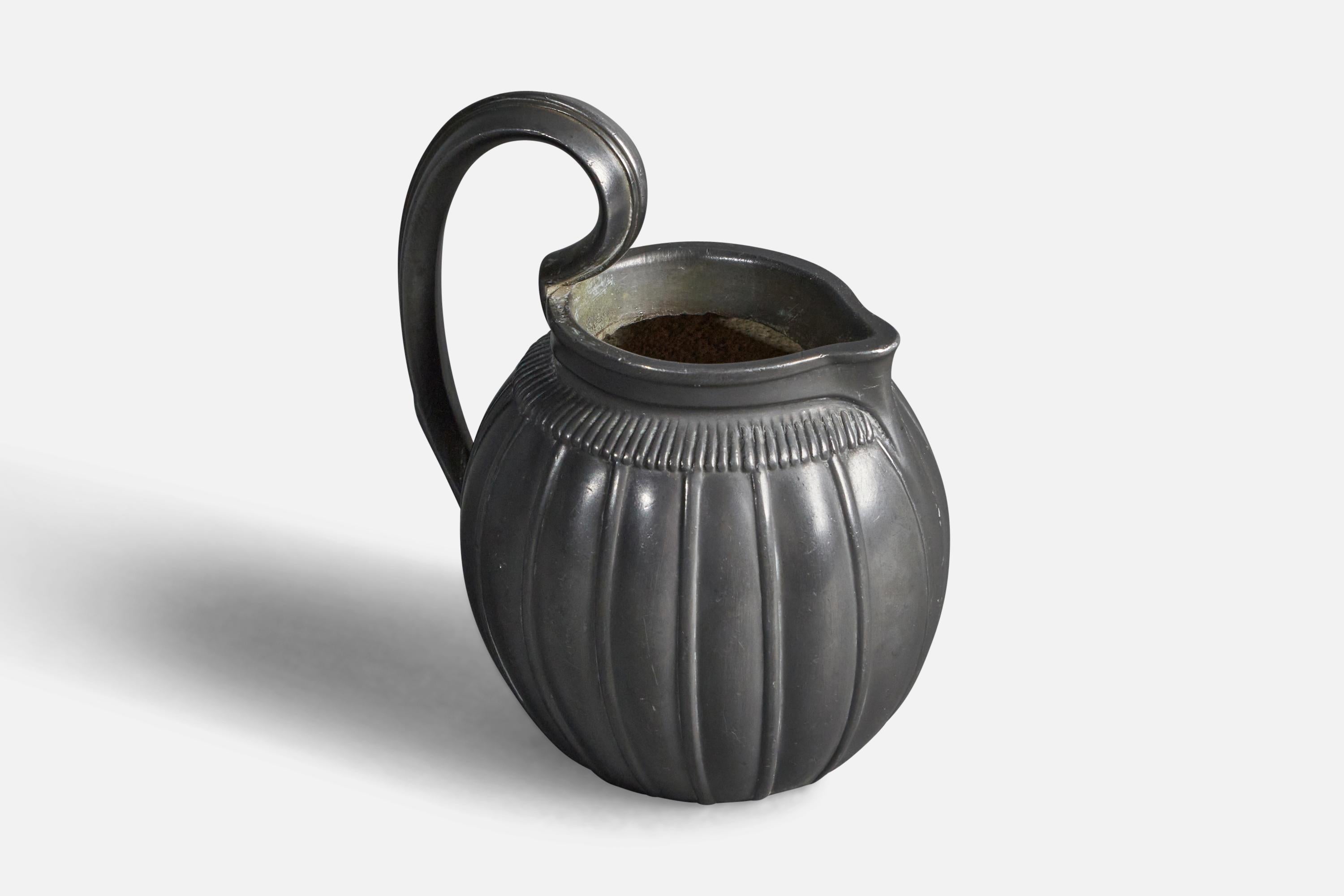 Scandinavian Modern Just Andersen, Small Pitcher, Pewter, Denmark, 1930s For Sale