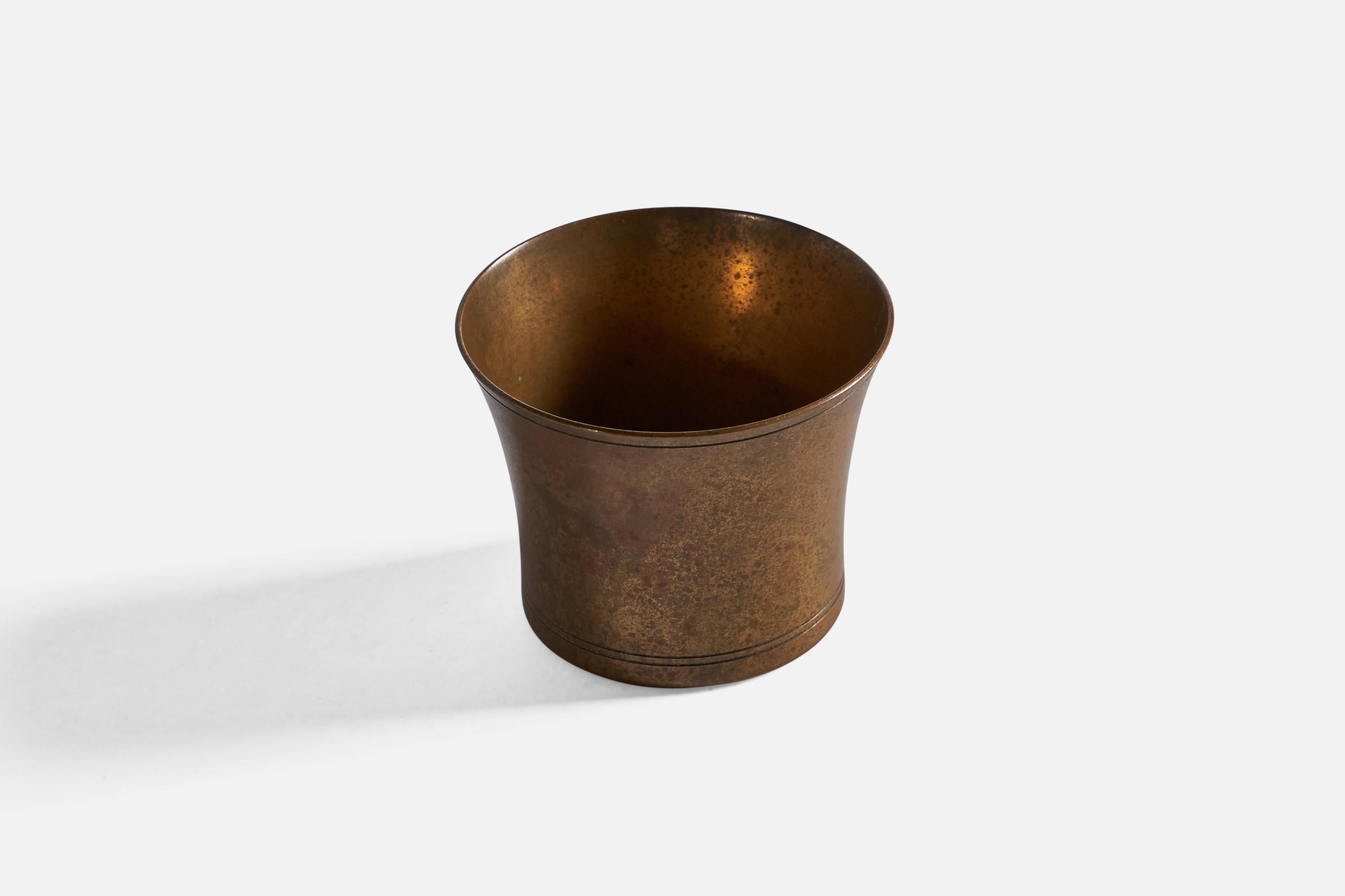 Scandinavian Modern Just Andersen, Small Vase, Bronze, Denmark 1930s For Sale