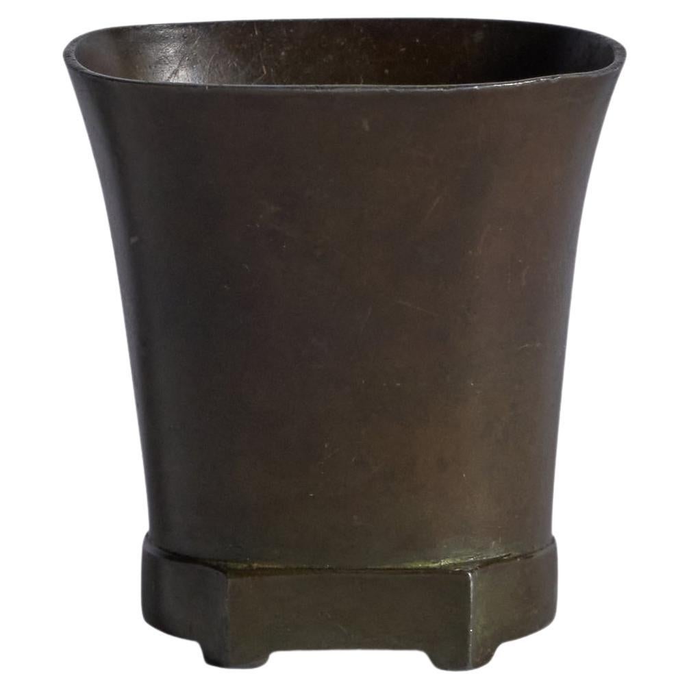 Just Andersen, Vaso piccolo, metallo Disko, Danimarca, anni '30