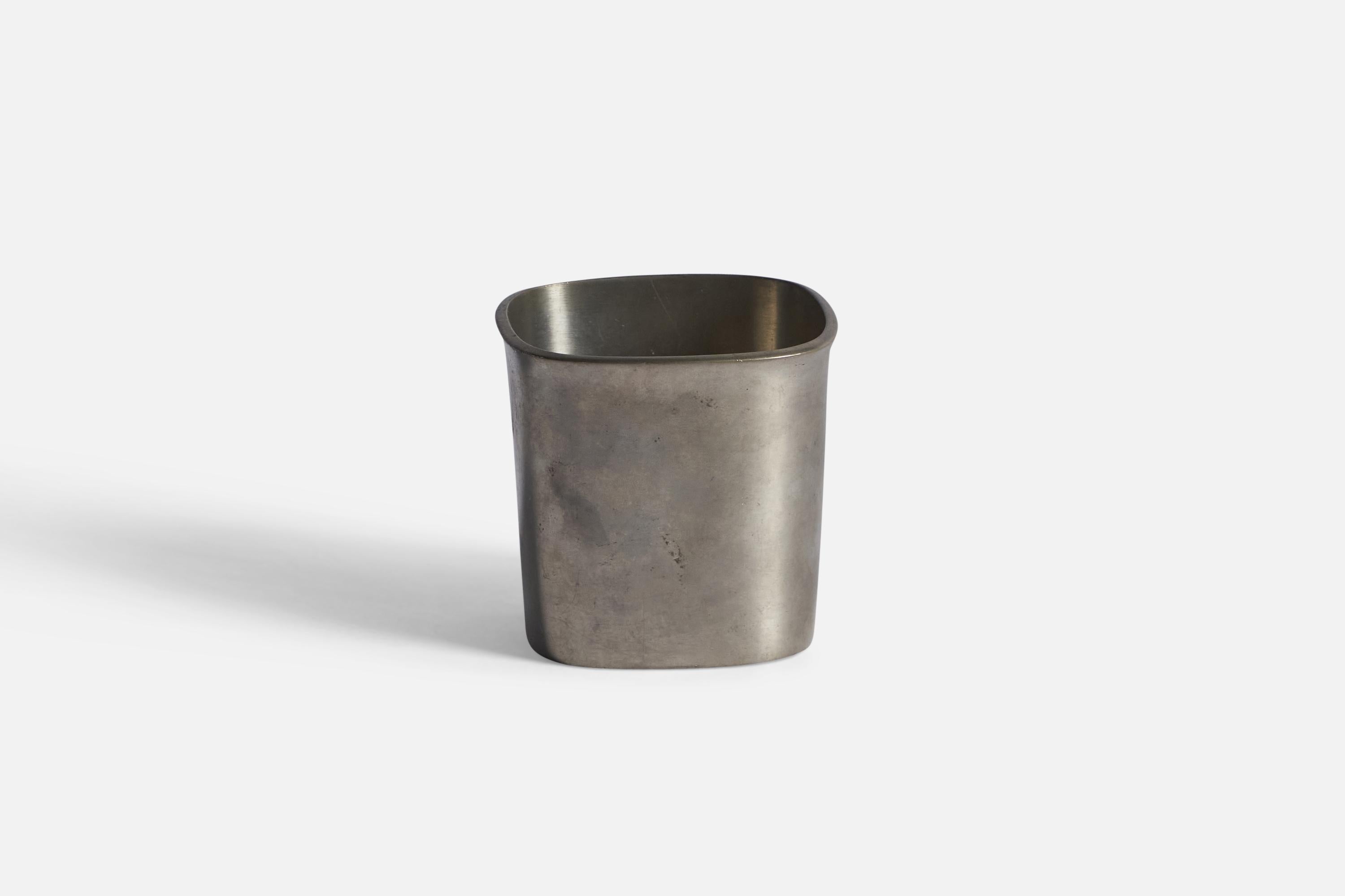 A small pewter vase designed and produced by Just Andersen, Denmark, c. 1930s.