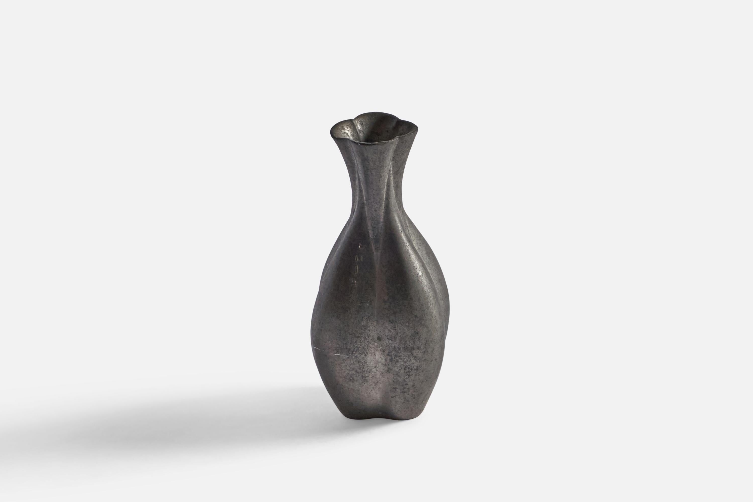 Scandinavian Modern Just Andersen, Small Vase, Pewter, Denmark, 1930s