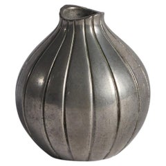 Just Andersen, Small Vase, Pewter, Denmark, 1930s