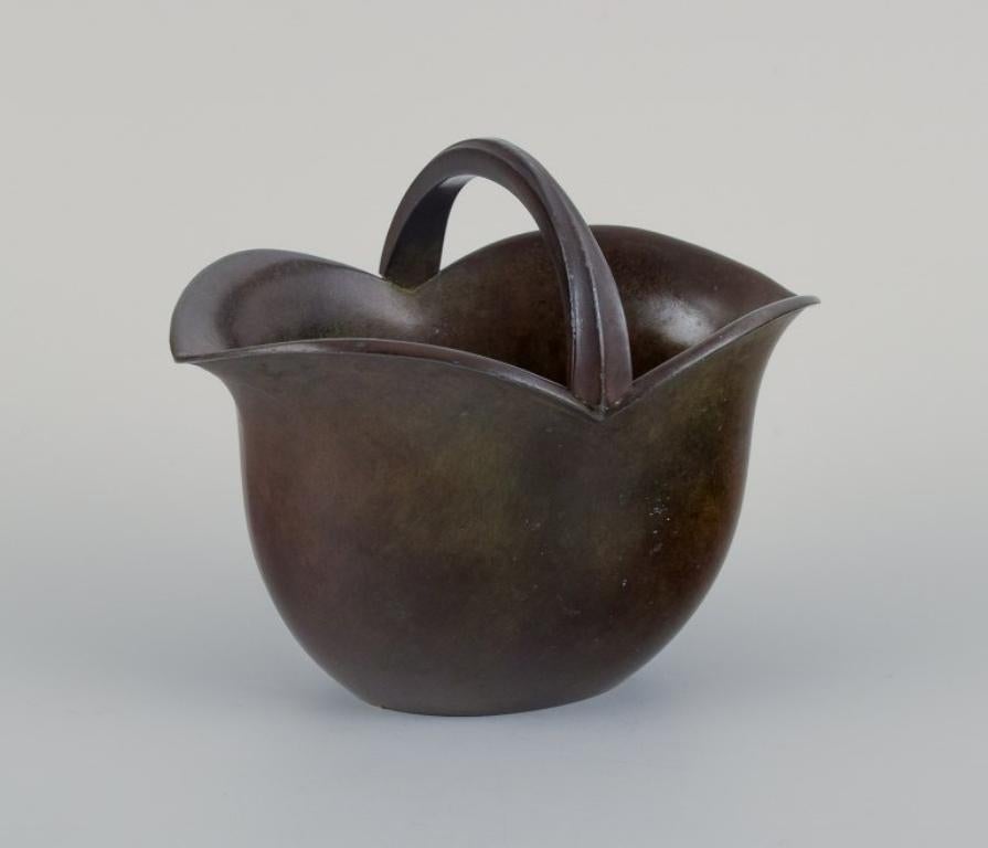 Danish Just Andersen. Small Vase with Handle, 1940s