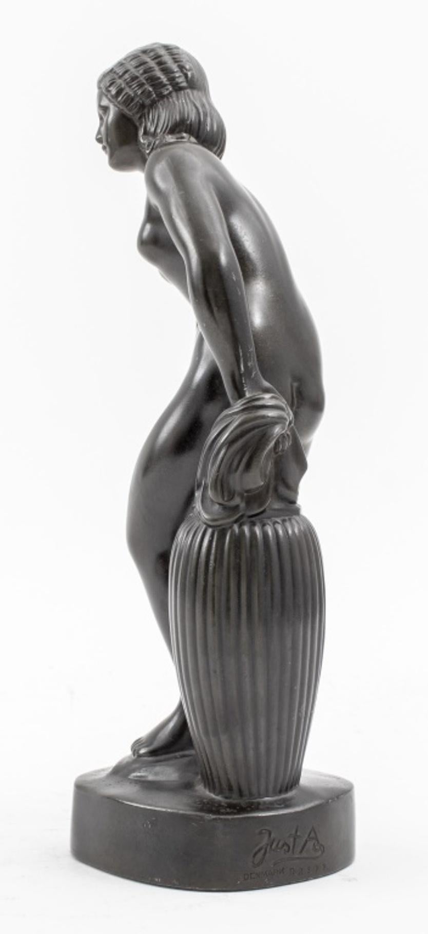 Danish Just Andersen Standing Nude Woman Sculpture