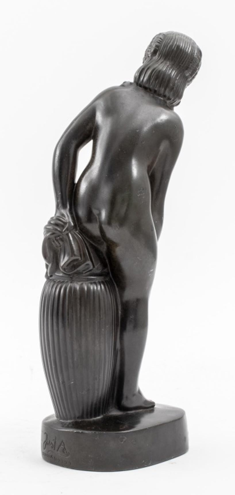 20th Century Just Andersen Standing Nude Woman Sculpture
