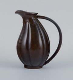 Just Andersen Style, Art Deco Bronze Jug, Organically Shaped, Denmark