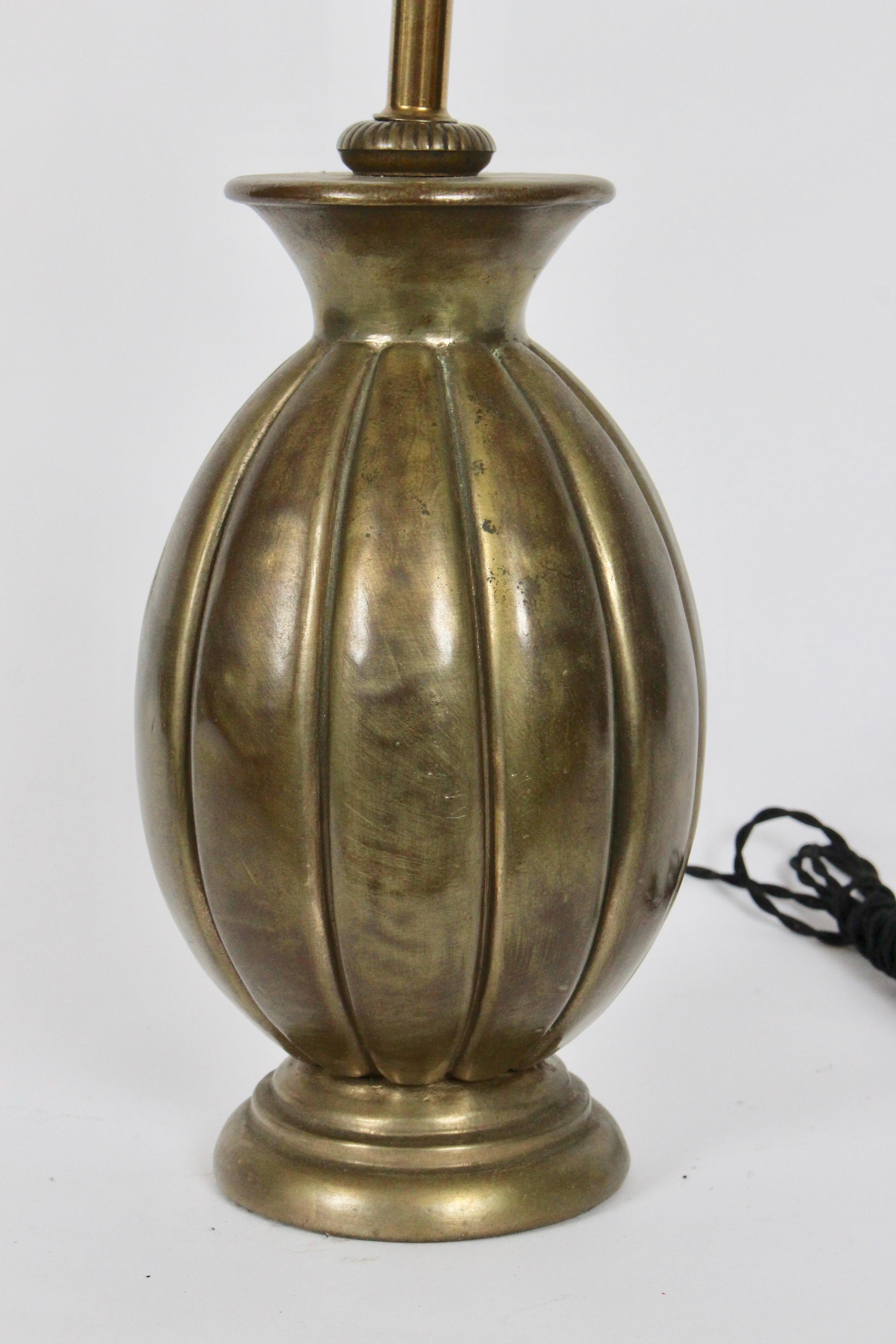 Mid-20th Century Just Andersen Style Bronze Table Lamp, Circa 1940 For Sale