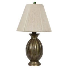 Vintage Just Andersen Style Bronze Table Lamp, Circa 1940