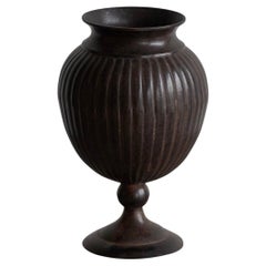 Just Andersen Style Vase in Patinated Metal 1930s