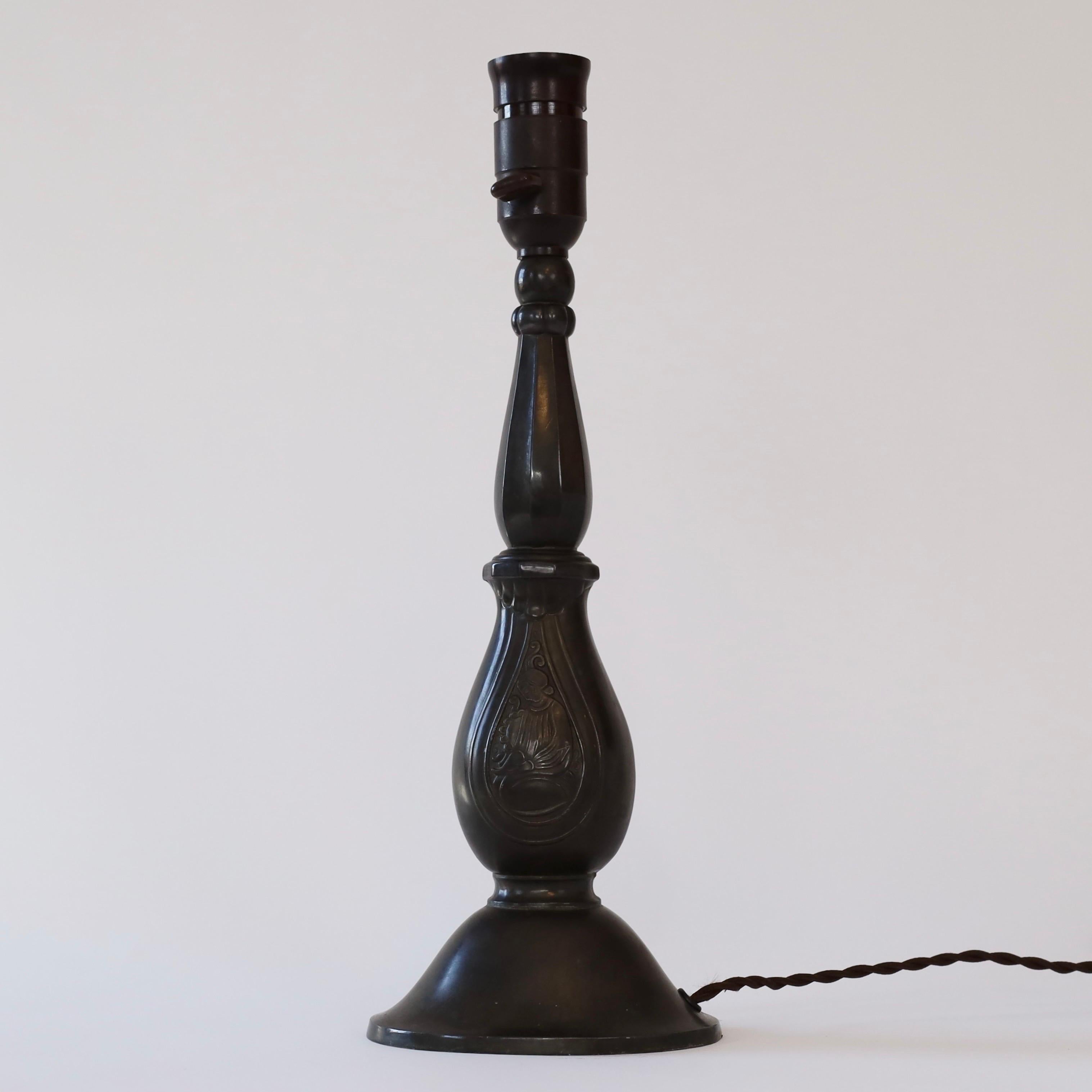 Just Andersen Table Lamp, 1920s, Denmark In Good Condition For Sale In Værløse, DK
