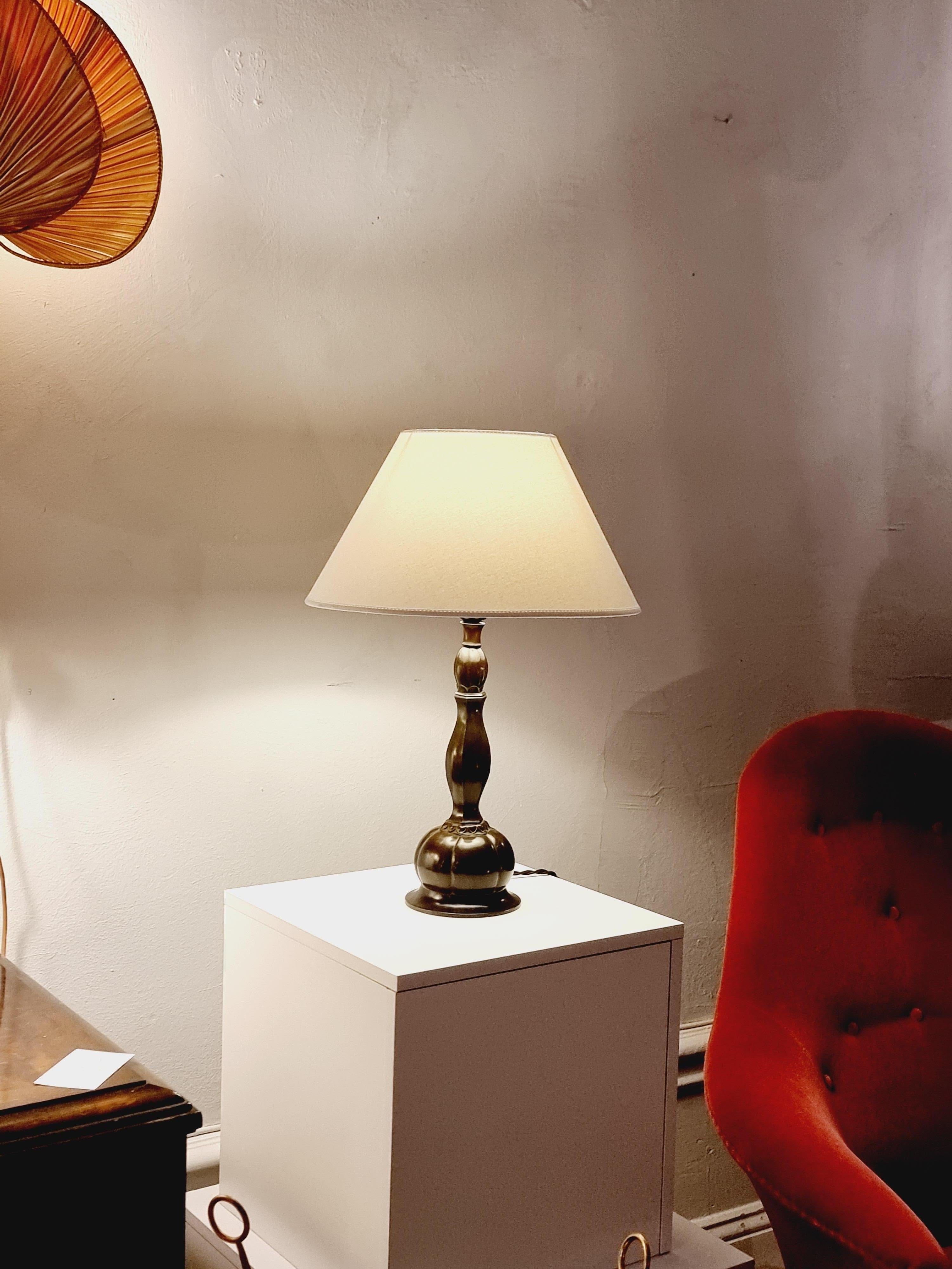 Danish Just Andersen, table lamp, Denmark 1930s, Scandinavian Modern / Art Deco For Sale