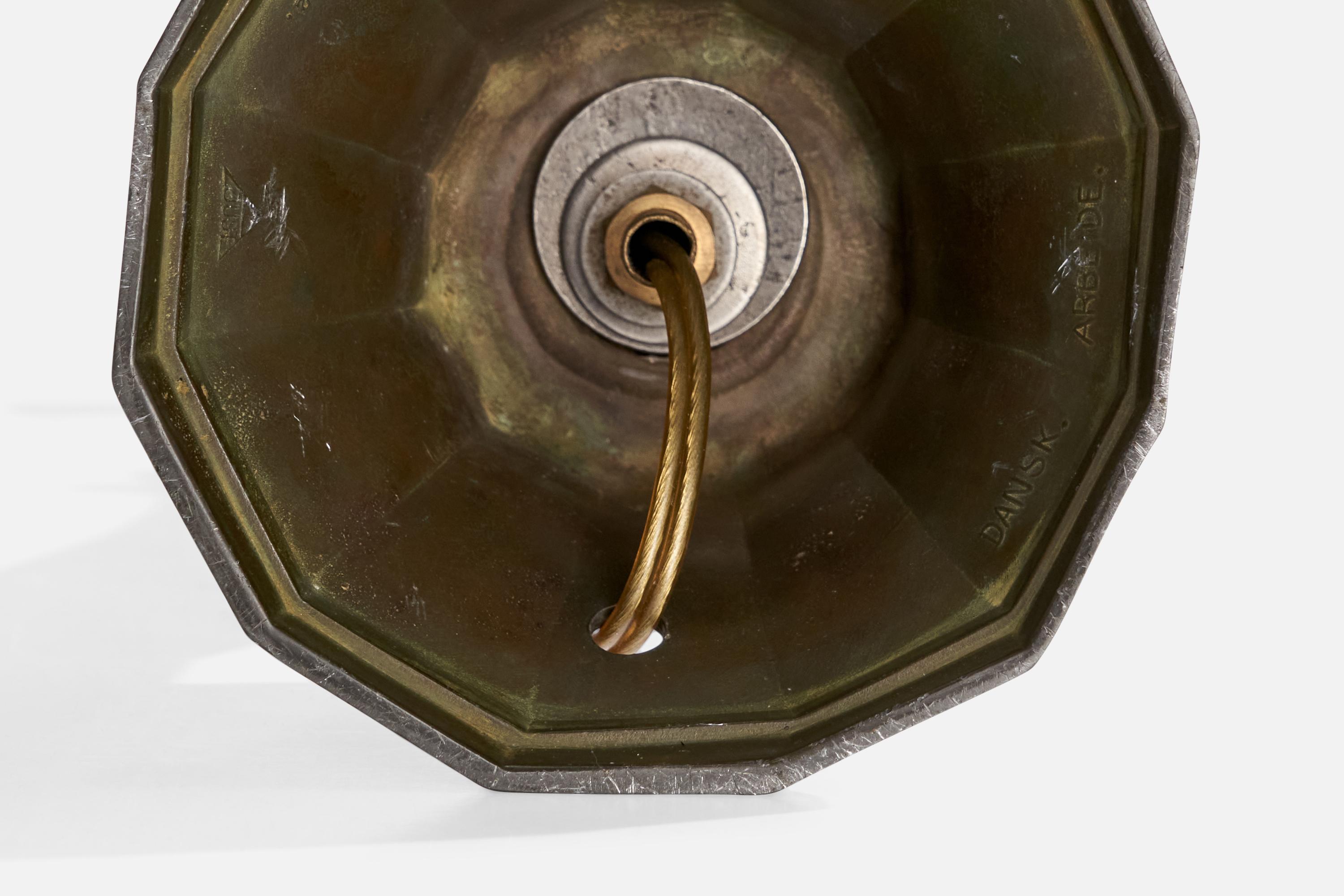Just Andersen, Table Lamp, Disko Metal, Denmark, 1930s 2