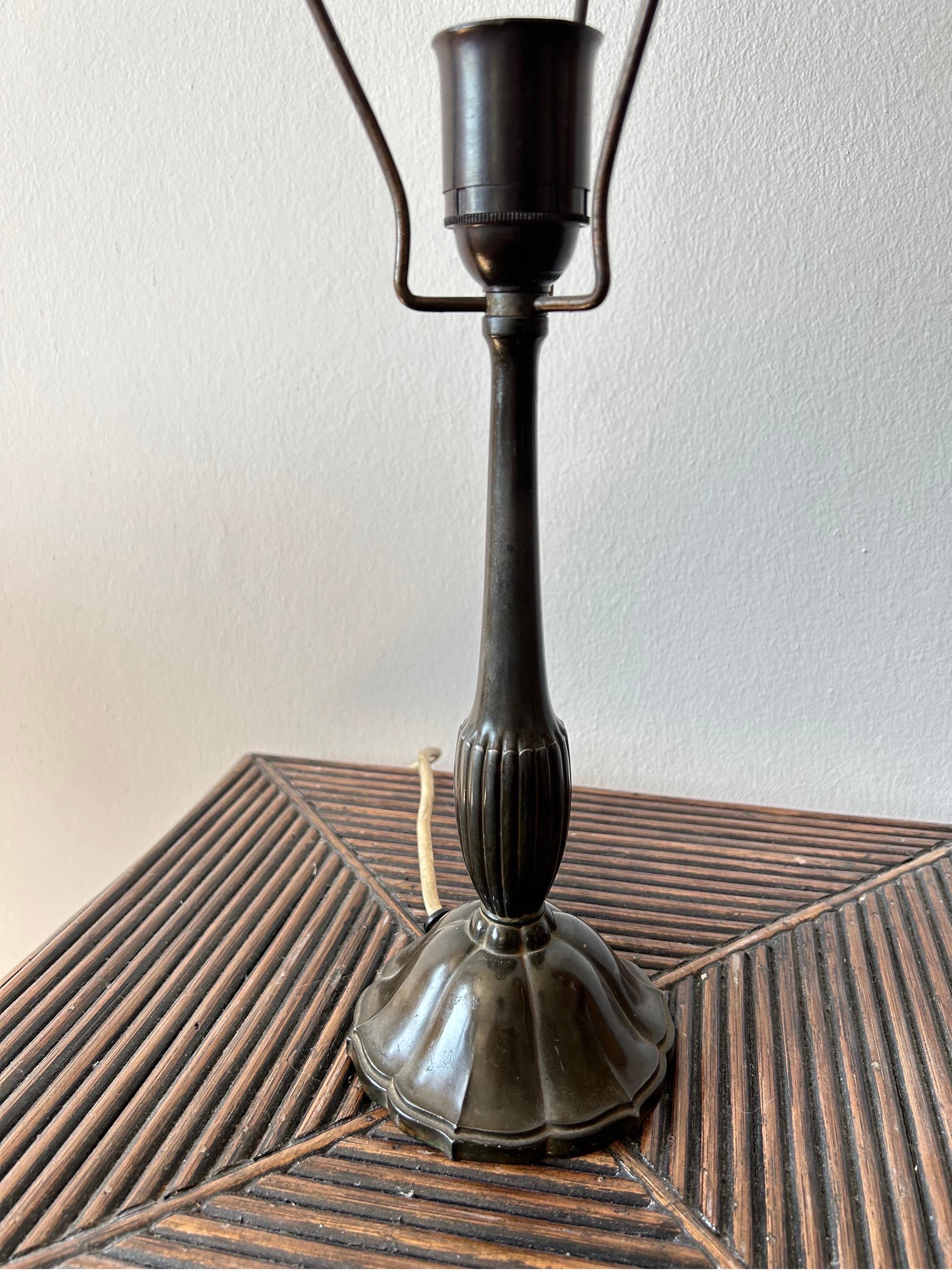 Art Deco Just Andersen Table Lamp Model D56 in Disko Metal