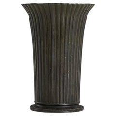 Just Andersen, Vase, Disko Metal, Denmark, 1930s
