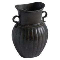 Just Andersen, Vase, Disko Metal, Denmark, 1940s