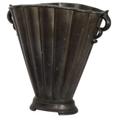 Just Andersen,  vase in Disko metal, Denmark 1930s / Danish Grace