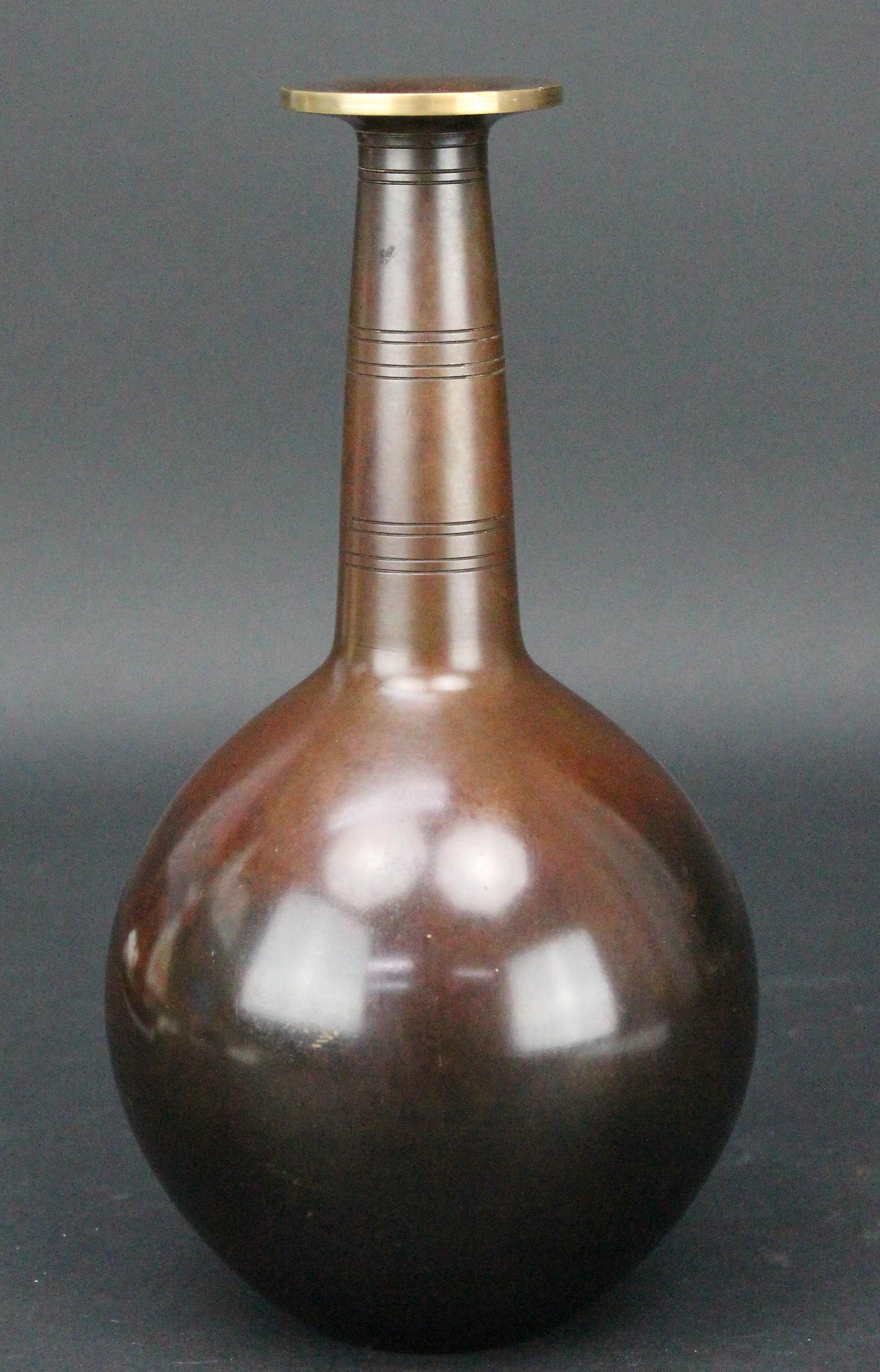 Art Deco Just Andersen Vase in Patinated Bronze, 1920s-1930s