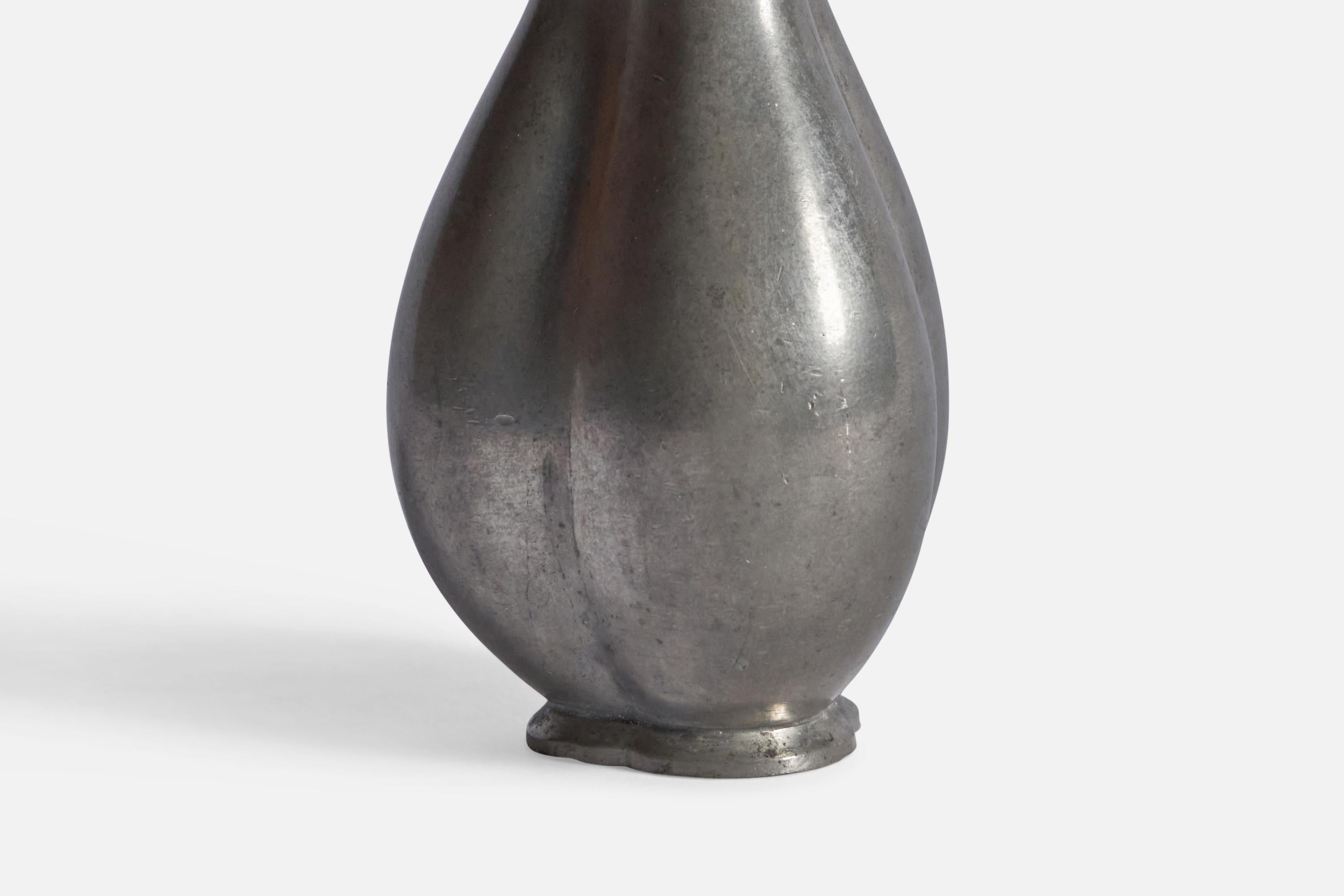 Just Andersen, Vase, Pewter, Denmark, 1930s In Good Condition In High Point, NC