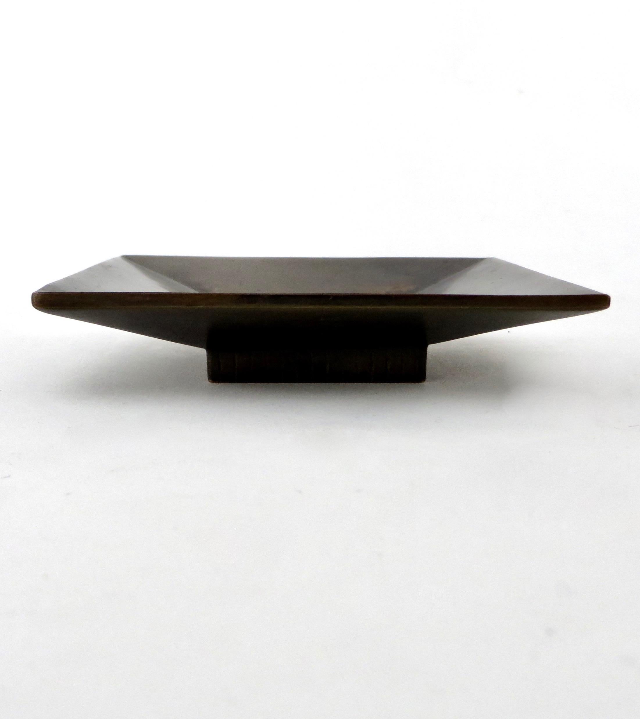 Just Anderson for GAB Swedish Art Deco Bronze Dish with Figure 1