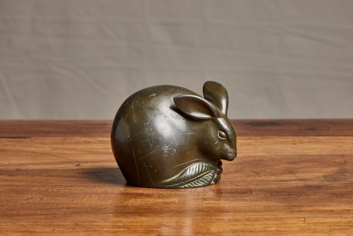 Just Anderson bronze Danish rabbit from 1920s'.