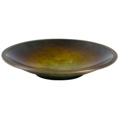 Vintage Just Anderson Signed Patinated Bronze Dish or Bowl, Denmark, 1930s