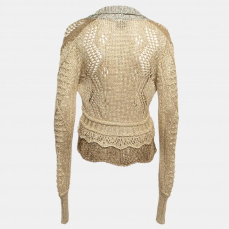 Beige Just Cavalli - Maglione in maglia lurex beige - M. I. in vendita