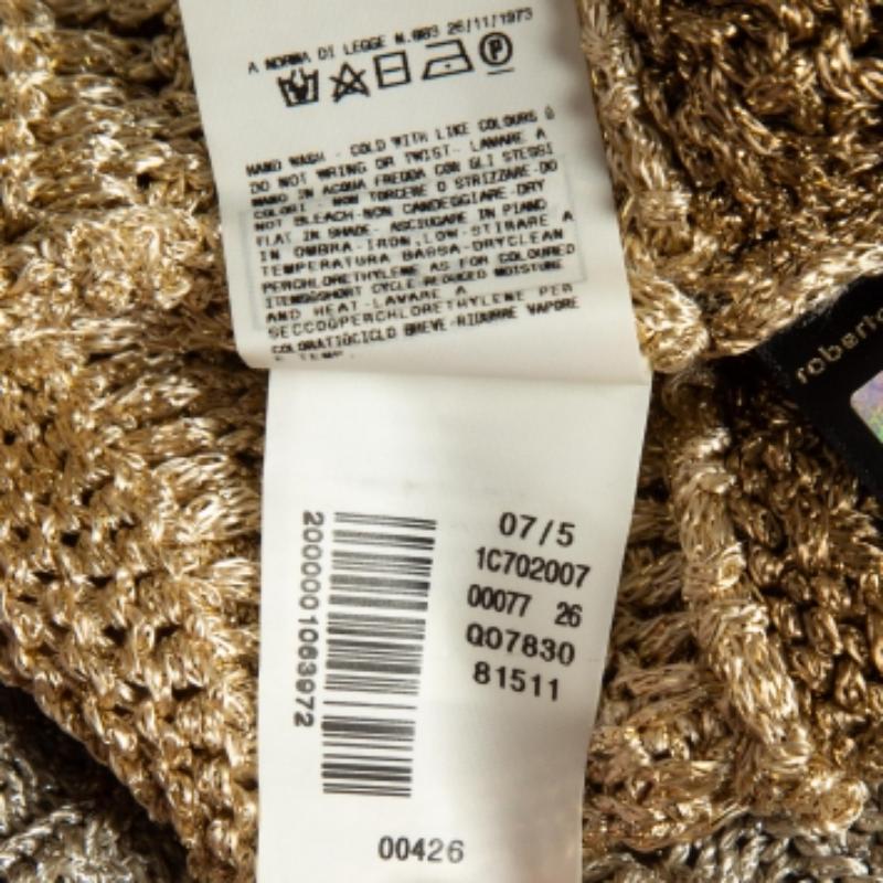 Just Cavalli - Maglione in maglia lurex beige - M. I. in vendita 2
