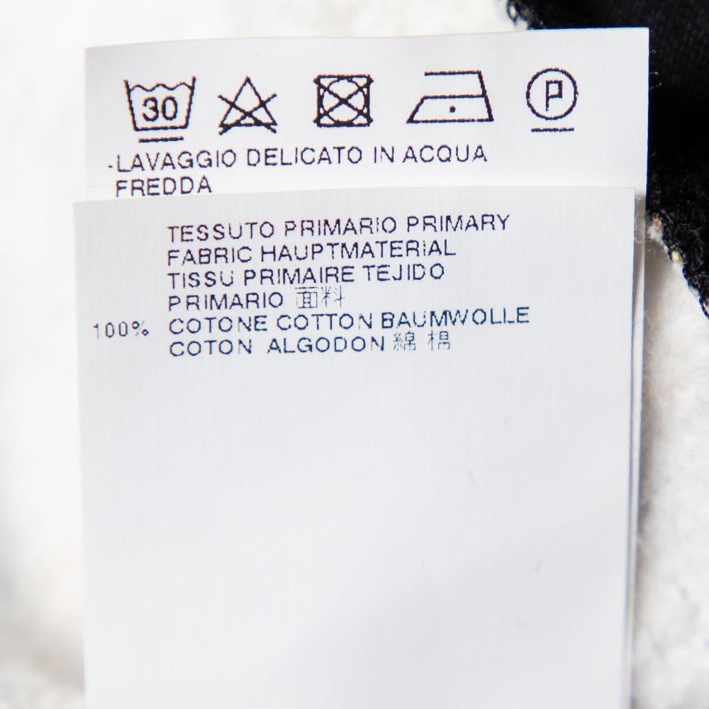 Just Cavalli Black Cotton Duel Print Fleece Zip Jacket S 2