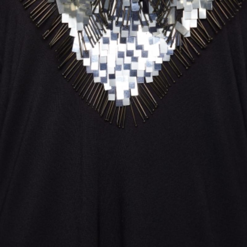 Just Cavalli Camiseta de manga larga negra con cristales M en Excelente Estado en Dubai, Al Qouz 2