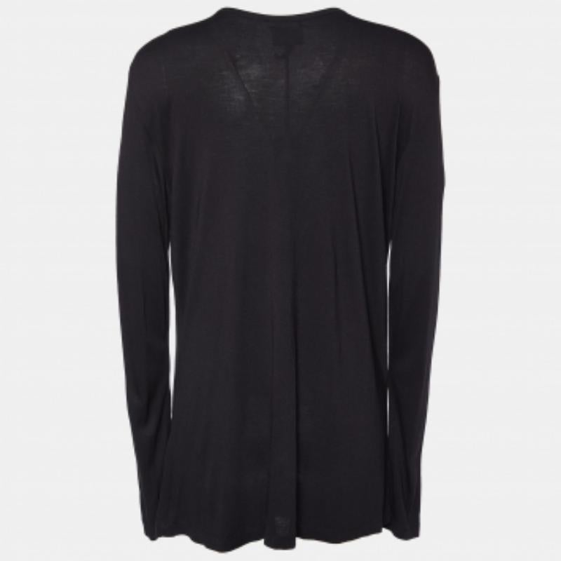 De las mujeres Just Cavalli Camiseta de manga larga negra con cristales M
