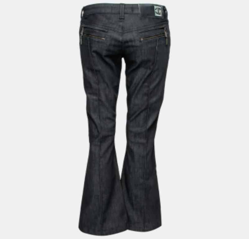  Just Cavalli Jean évasé en denim noir M/ Taille : 32