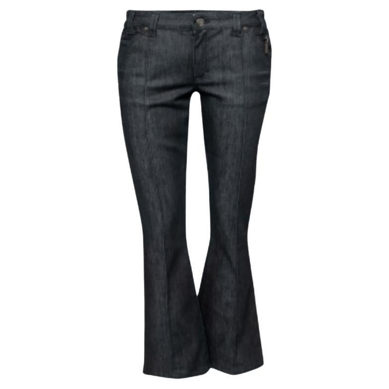 Just Cavalli Jean évasé en denim noir M/ Taille : 32".